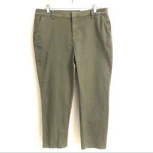 Style & Co olive ankle cropped chinos 12 New